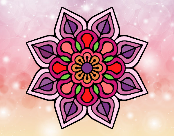 Mandala de flor sencilla