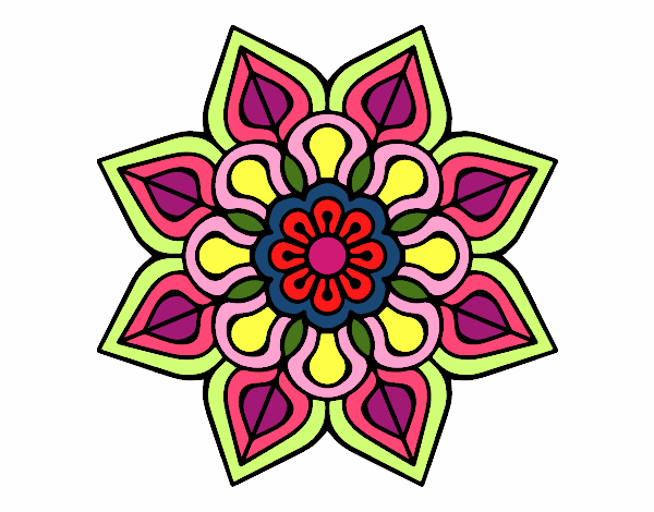 Mandala de flor sencilla