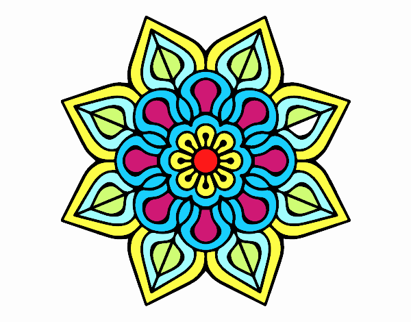 Mandala de flor sencilla