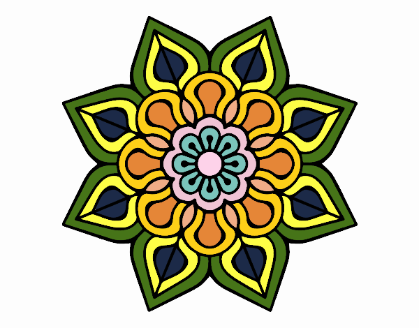 Mandala de flor sencilla