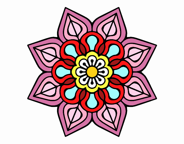 Mandala de flor sencilla