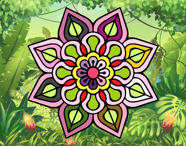 Mandala de flor sencilla