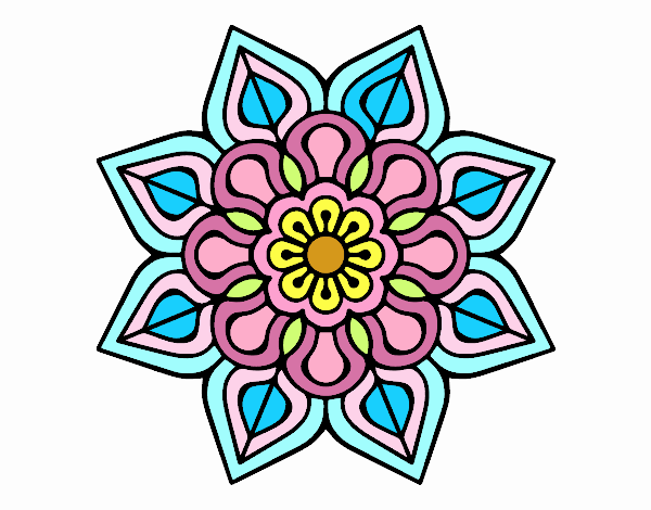 Mandala de flor sencilla