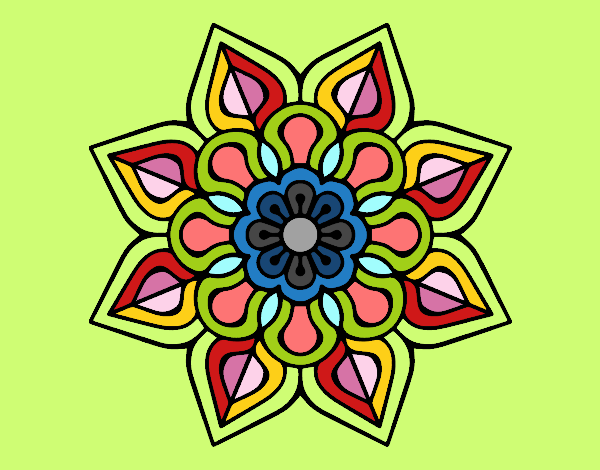 Mandala de flor sencilla