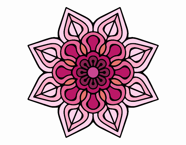 Mandala de flor sencilla