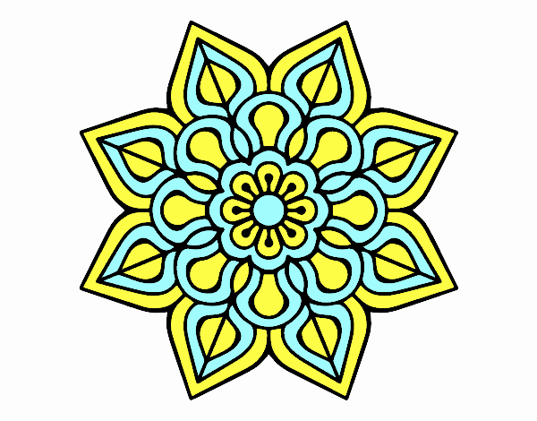 Mandala de flor sencilla