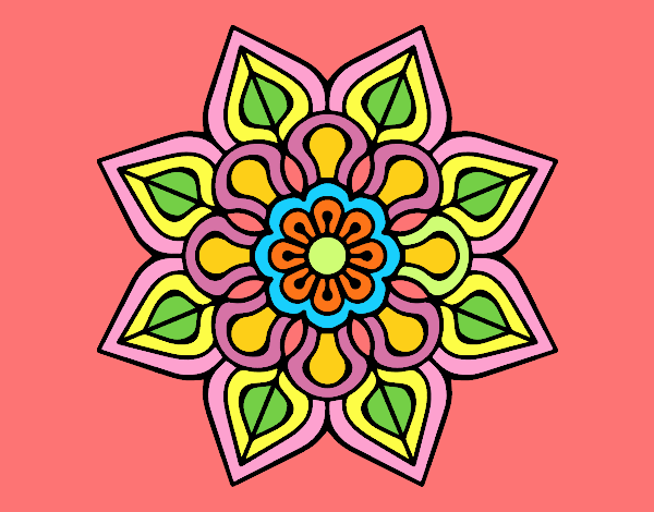 Mandala de flor sencilla