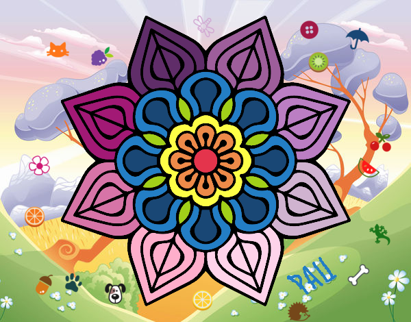 Mandala de flor sencilla