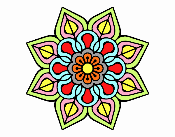 Mandala de flor sencilla