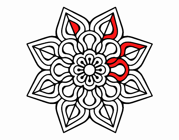 Mandala de flor sencilla