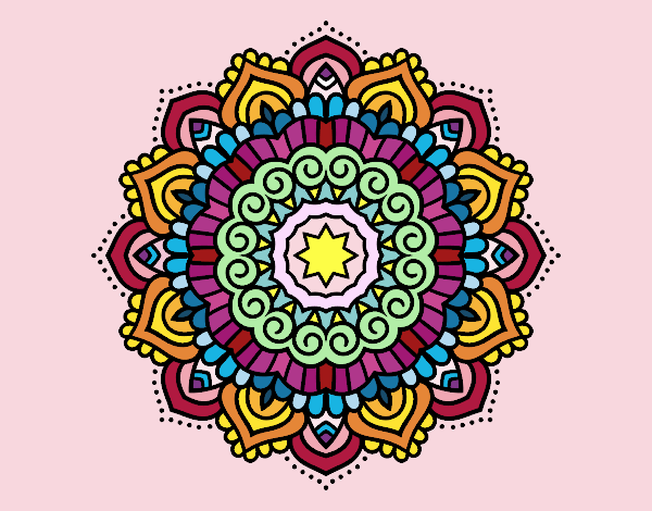 Mandala estrella decorada