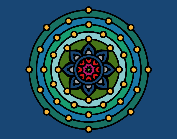 Mandala colores frios 