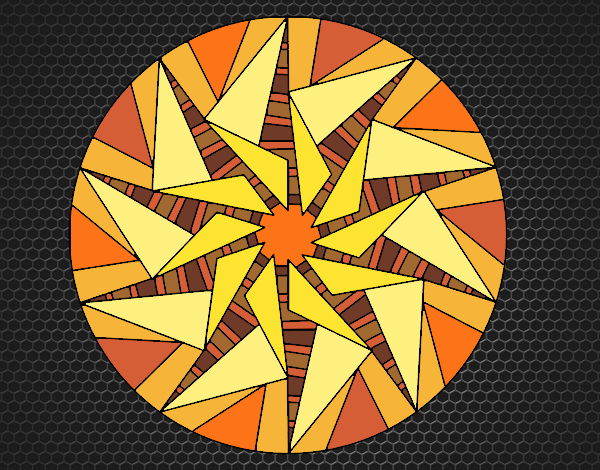 Mandala sol triangular