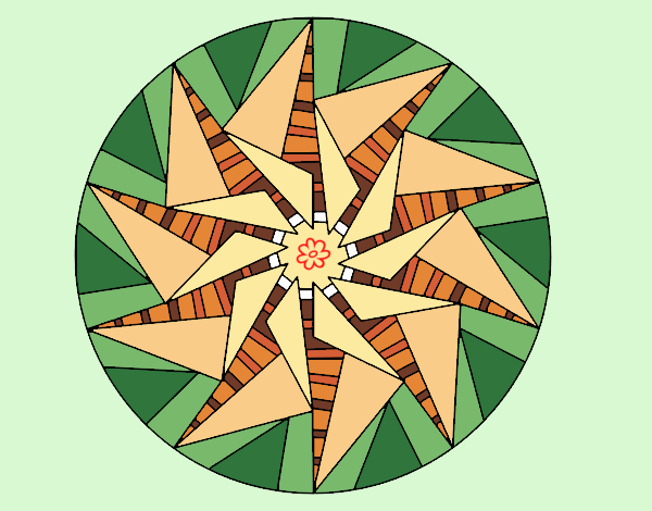 Mandala sol triangular