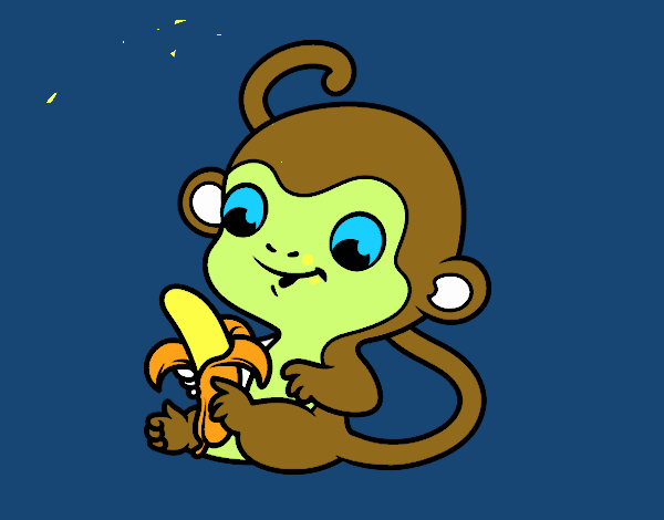 Monito con plátano