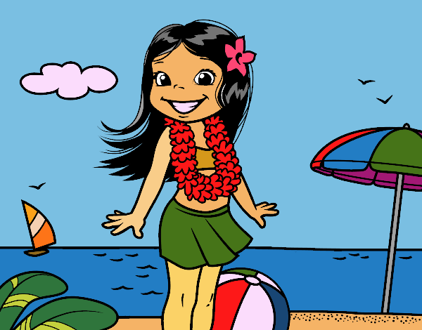 Niña en la playa