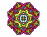 Un mandala de flor oriental