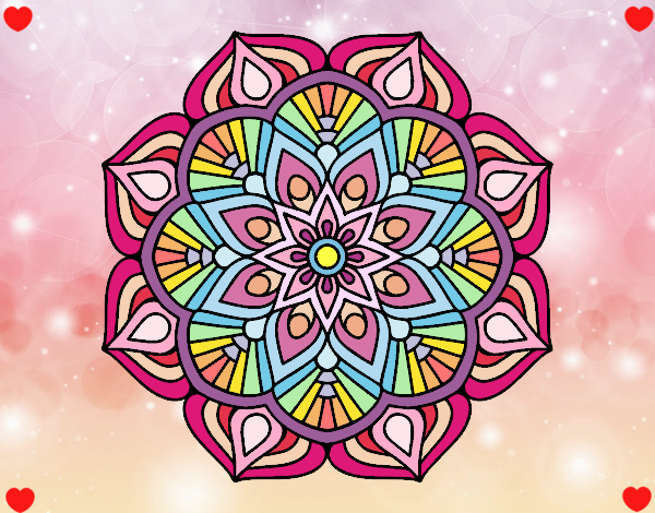 Un mandala de flor oriental