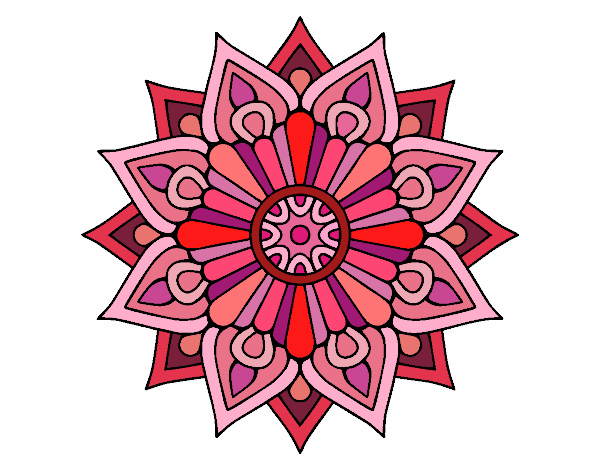 Un mandala destello floral