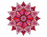 Un mandala destello floral