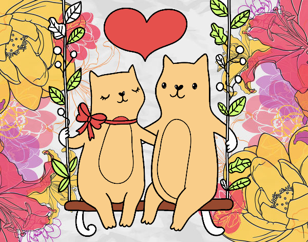 Gatitos enamorados