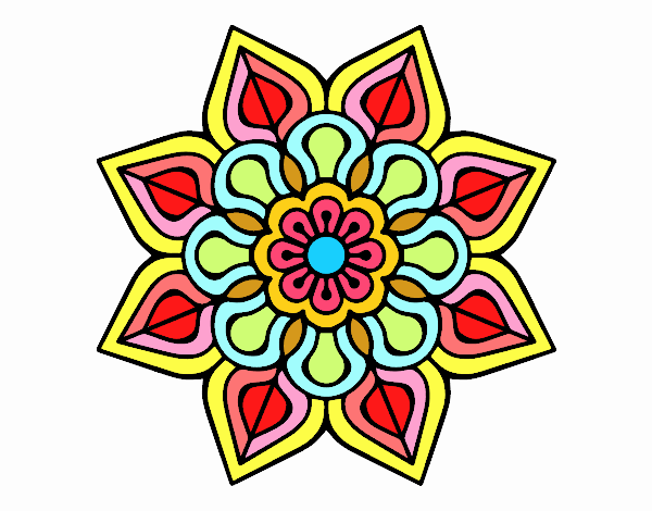 Mandala de flor sencilla