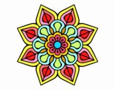 Mandala de flor sencilla