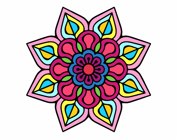 Mandala de flor sencilla