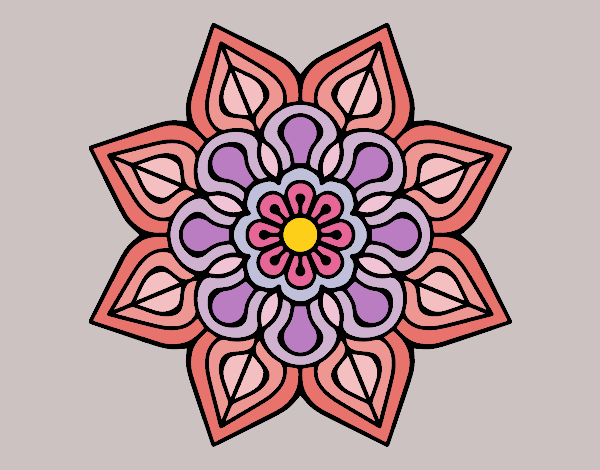 Mandala de flor sencilla