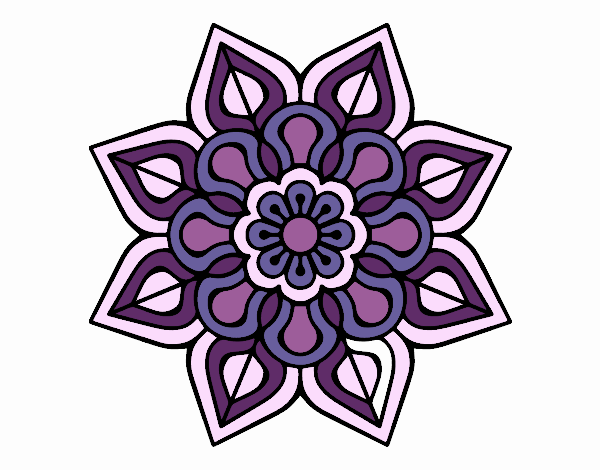 Mandala de flor sencilla