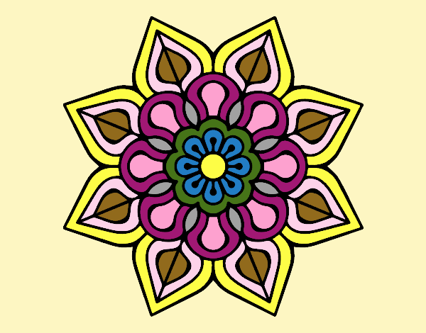 Mandala de flor sencilla