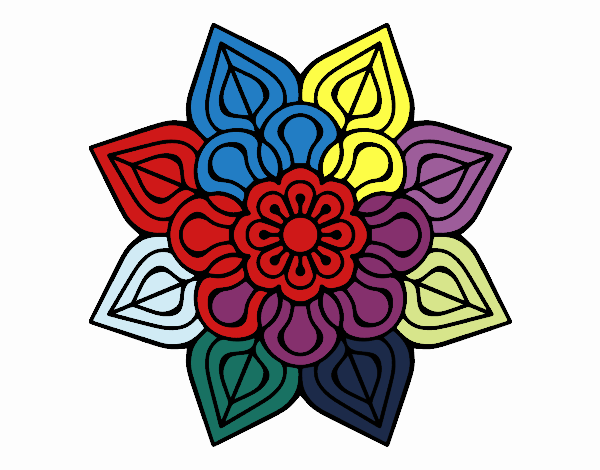 Mandala de flor sencilla