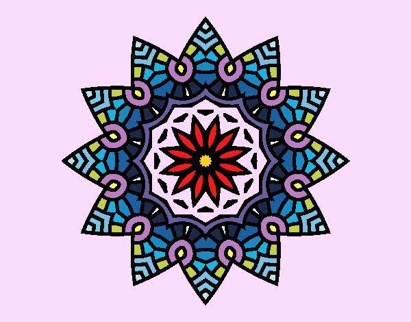 Mandala estrella floral