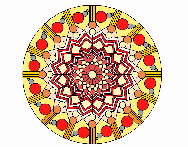 Mandala flor con círculos