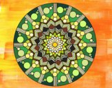 Mandala flor con círculos