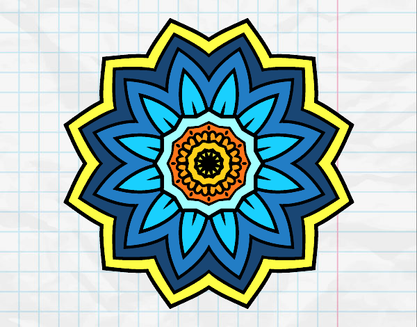 Mandala flor de girasol