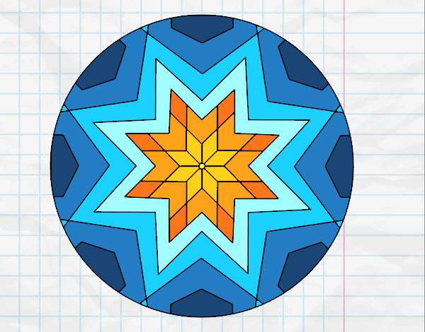 Mandala mosaico estrella