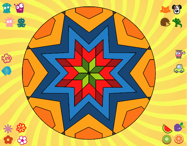 Mandala mosaico estrella