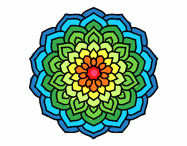 Mandala pétalos de flor