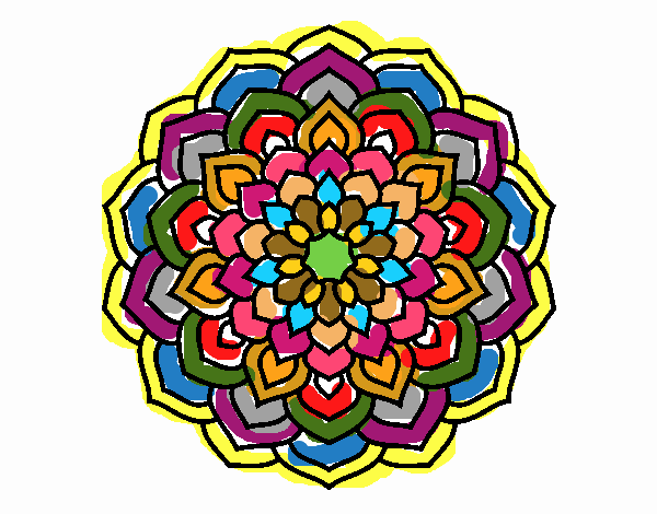 Mandala pétalos de flor