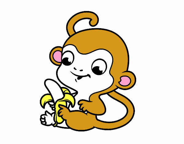 Monito con plátano