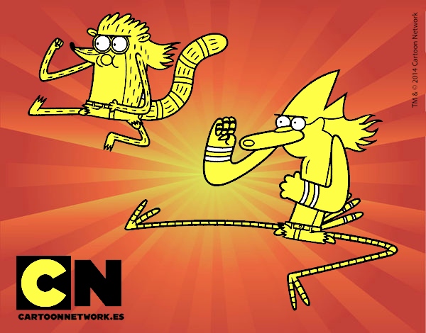 Mordecai y Rigby karatekas