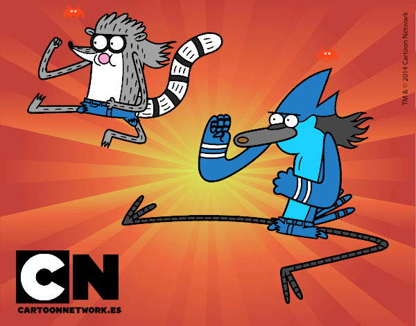 Mordecai y Rigby karatekas