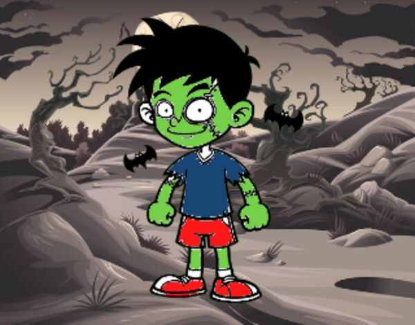 Un niño zombie