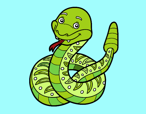 Una serpiente de cascabel