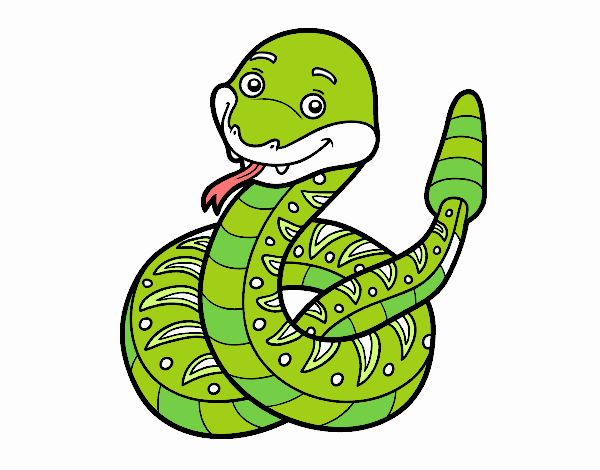 Una serpiente de cascabel