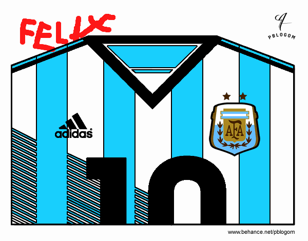 Camiseta del mundial de fútbol 2014 de Argentina