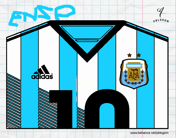 Camiseta del mundial de fútbol 2014 de Argentina