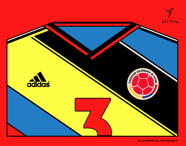 Camiseta del mundial de fútbol 2014 de Colombia