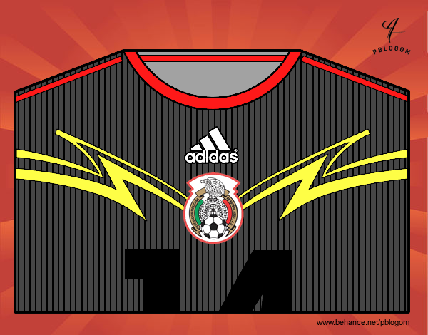 Camiseta del mundial de fútbol 2014 de México